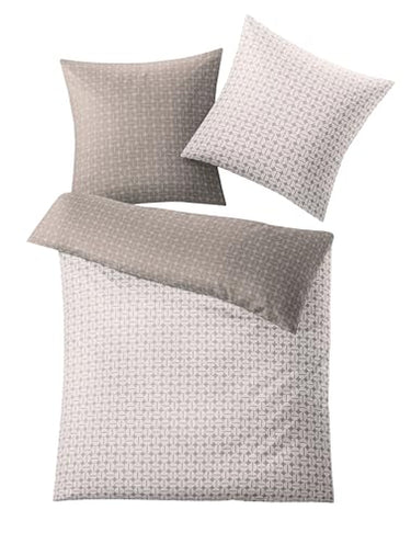 Kleine Wolke 6255271952 Punto bed linen, dimensions: 135 x 200 cm and 80 x 80 cm, color: taupe on sale
